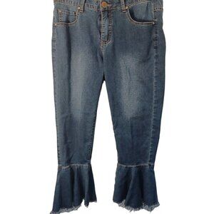 Cristina cropped flare leg jeans festival boho cottage y2k grunge